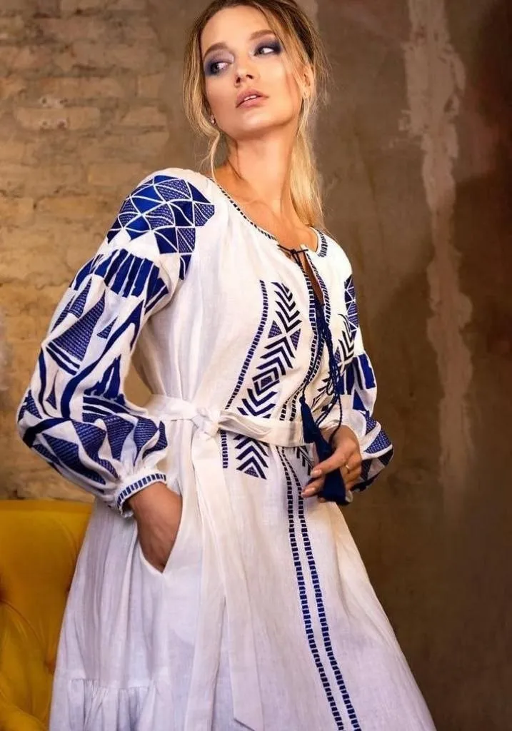 VESTIDO LARGO DE LUJO PARA DAMA  22160  AZUL
