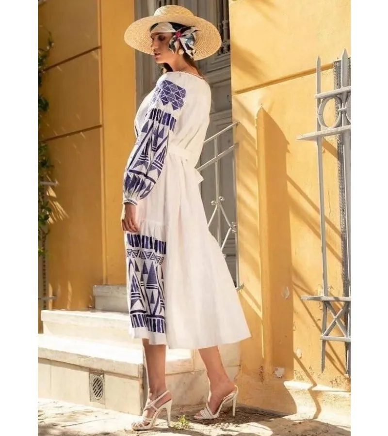 VESTIDO LARGO DE LUJO PARA DAMA  22160  AZUL