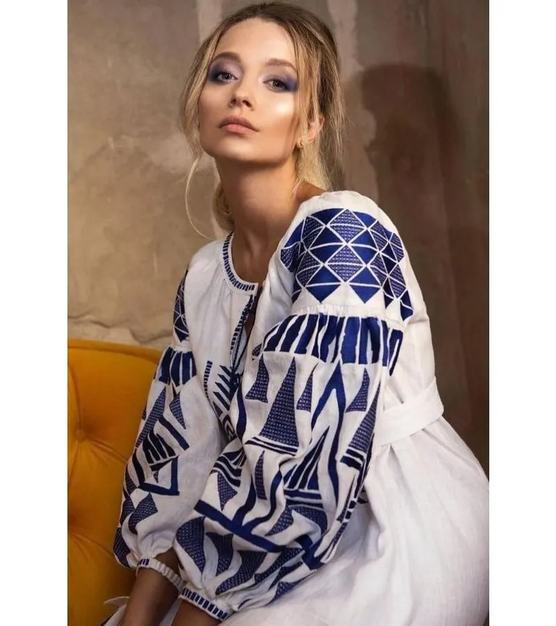VESTIDO LARGO DE LUJO PARA DAMA  22160  AZUL