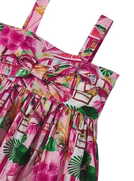 Vestido Mayoral Banda Lazo Rosa para Niña