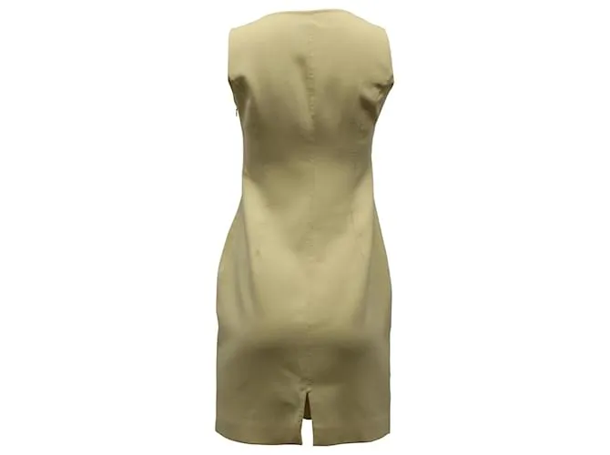 Vestido recto sin mangas de lana amarilla de Michael Kors Amarillo 