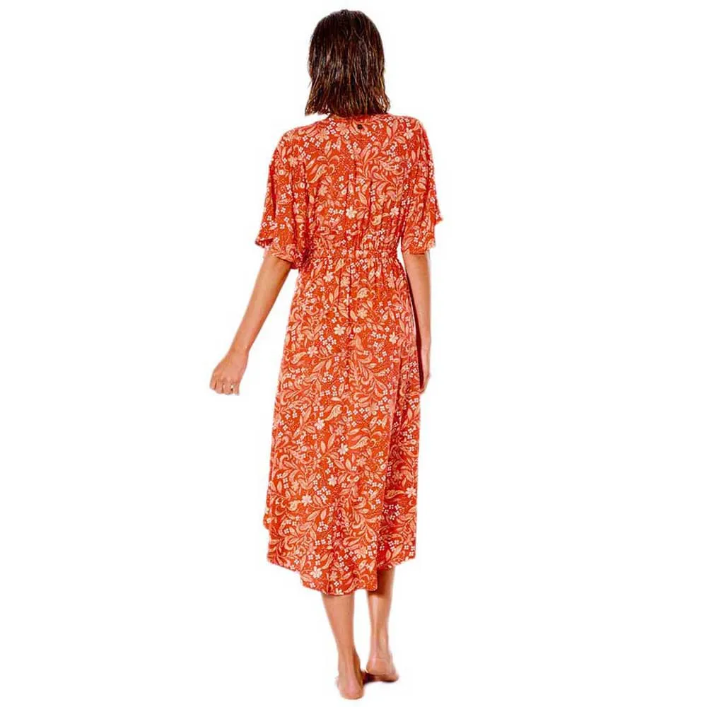 Vestido RIP CURL midi para mujer Lunar Tides Red Ref. GDRMH9 rojo flores