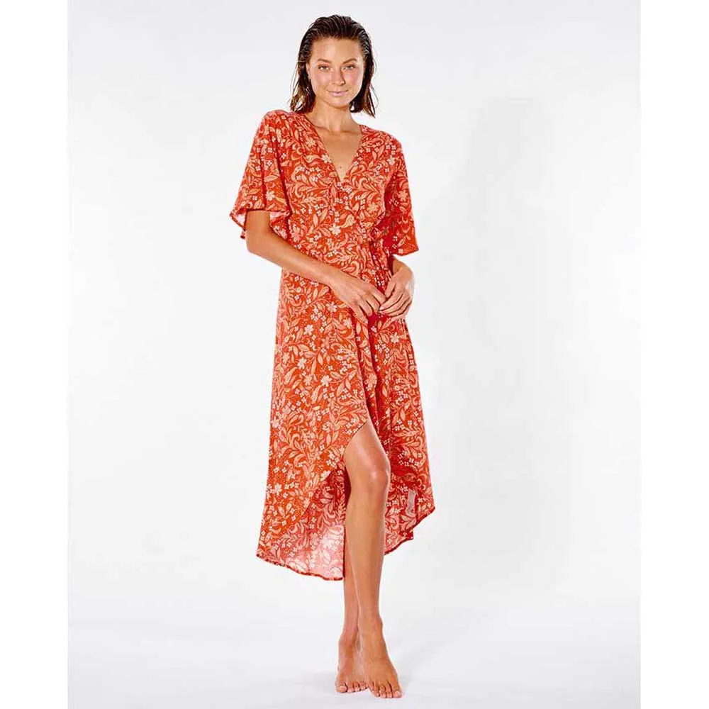 Vestido RIP CURL midi para mujer Lunar Tides Red Ref. GDRMH9 rojo flores