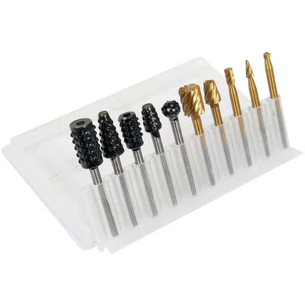 YATO  YT61730  JUEGO DE CUCHILLOS FRESADOS, VARILLA DE 3,2 MM, EMBALAJE PLASTICO, 10 PIEZAS