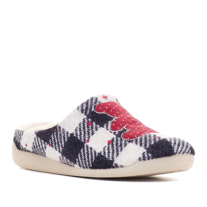 Zapatillas casa Redlove con cuadros y oso