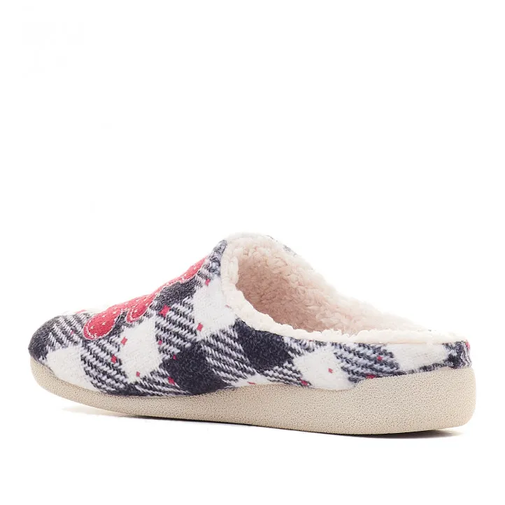 Zapatillas casa Redlove con cuadros y oso