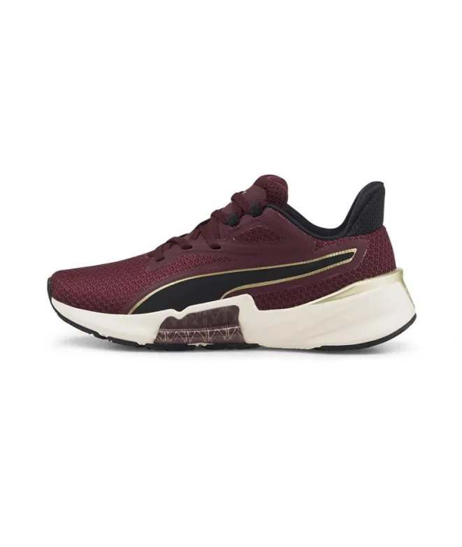 Zapatillas de traning Puma PWRFrameTR Deco Glam vino tinto Mujer