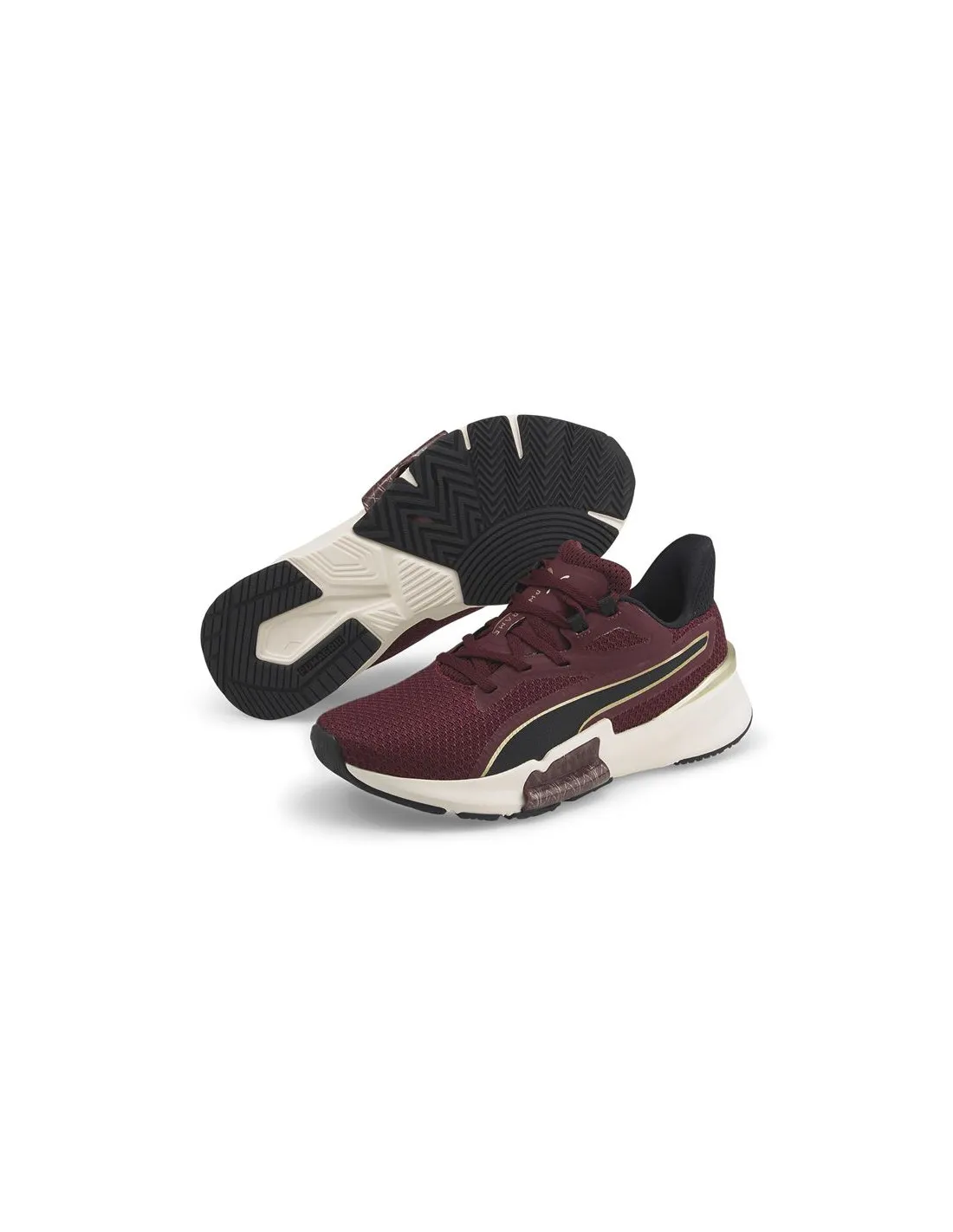 Zapatillas de traning Puma PWRFrameTR Deco Glam vino tinto Mujer