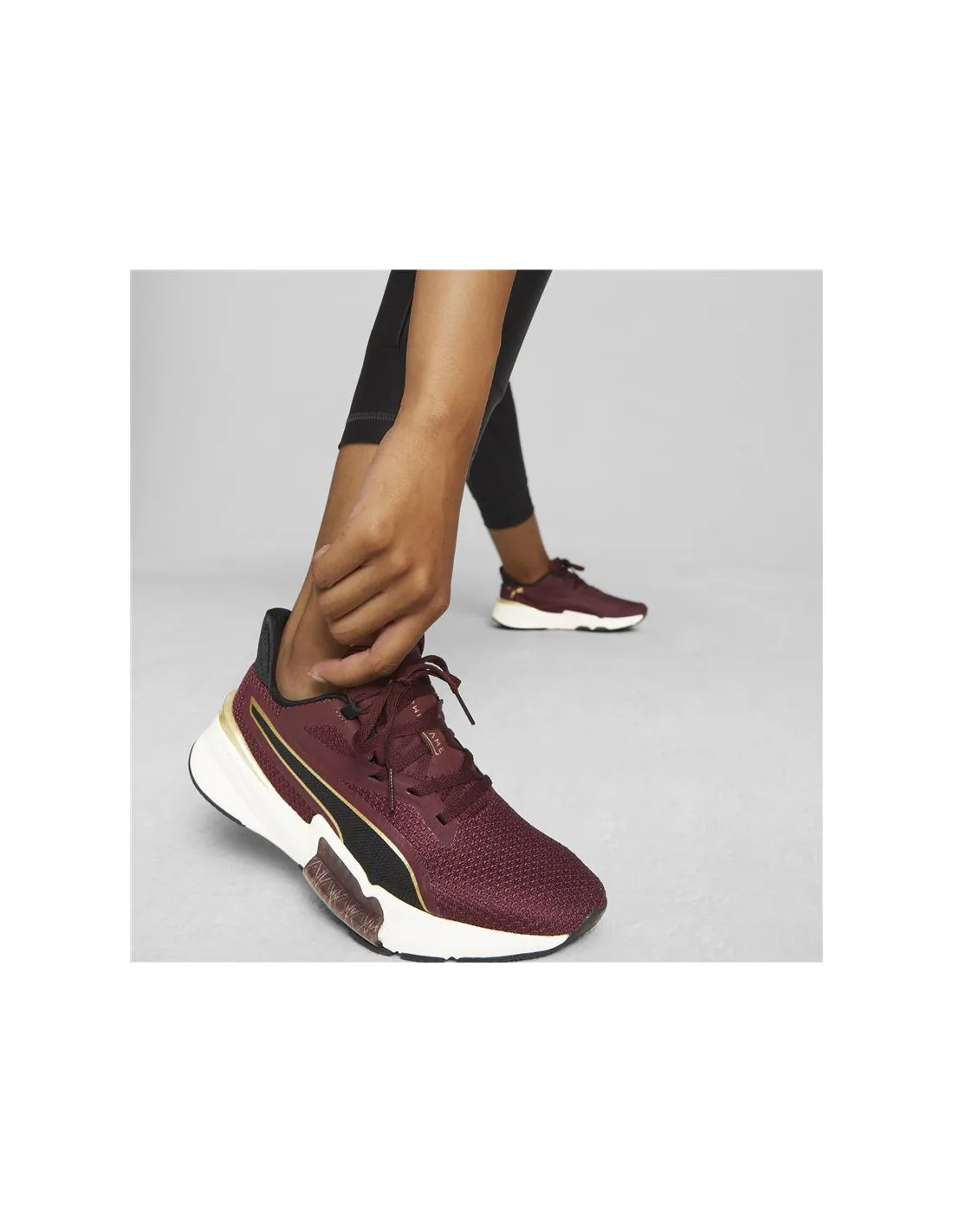 Zapatillas de traning Puma PWRFrameTR Deco Glam vino tinto Mujer