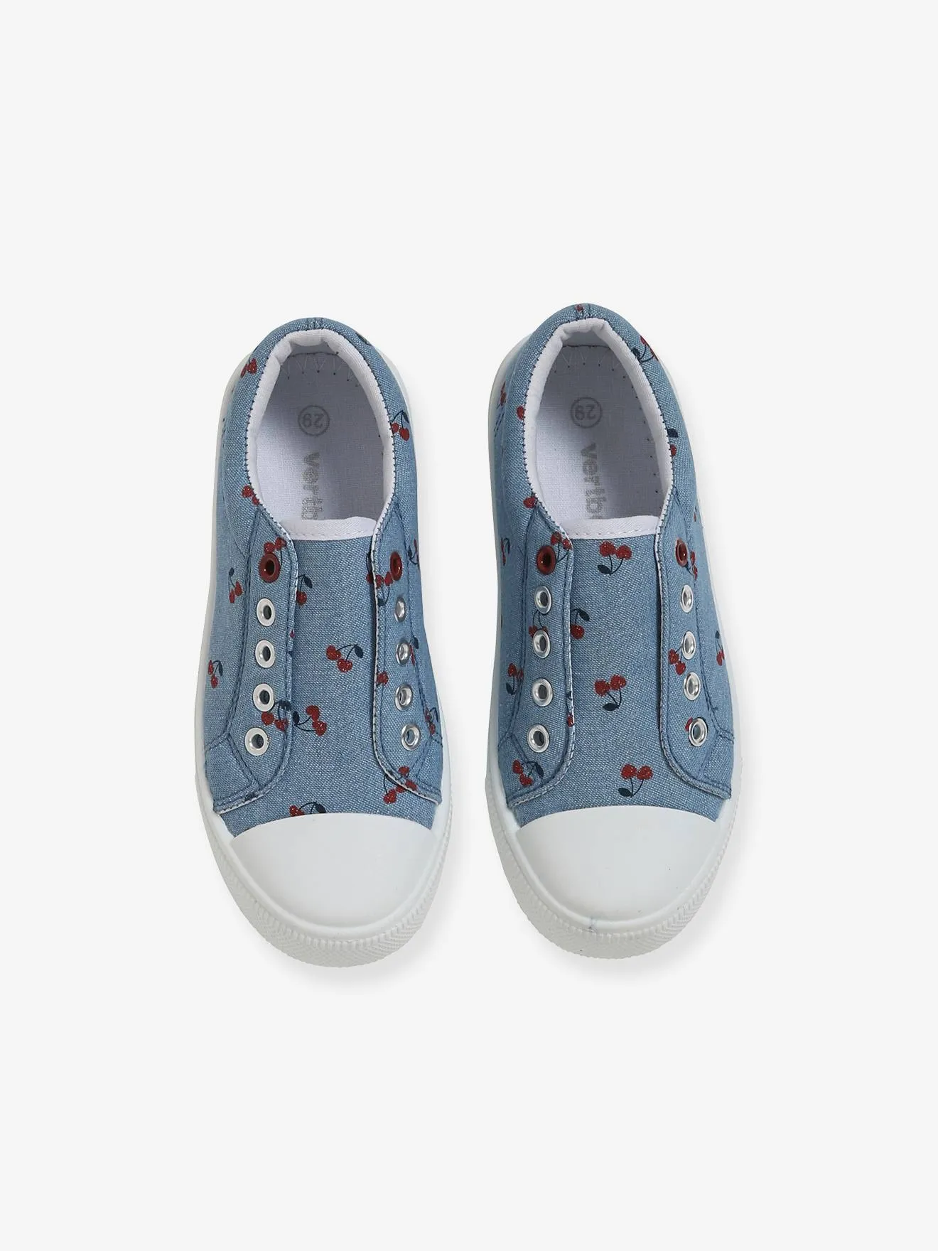Zapatillas elásticas de tela para niña