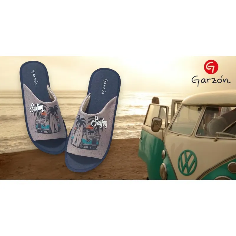 ZAPATILLAS ESTAR POR CASA DE HOMBRE VERANO SURFING GRISJEANS. GARZóN