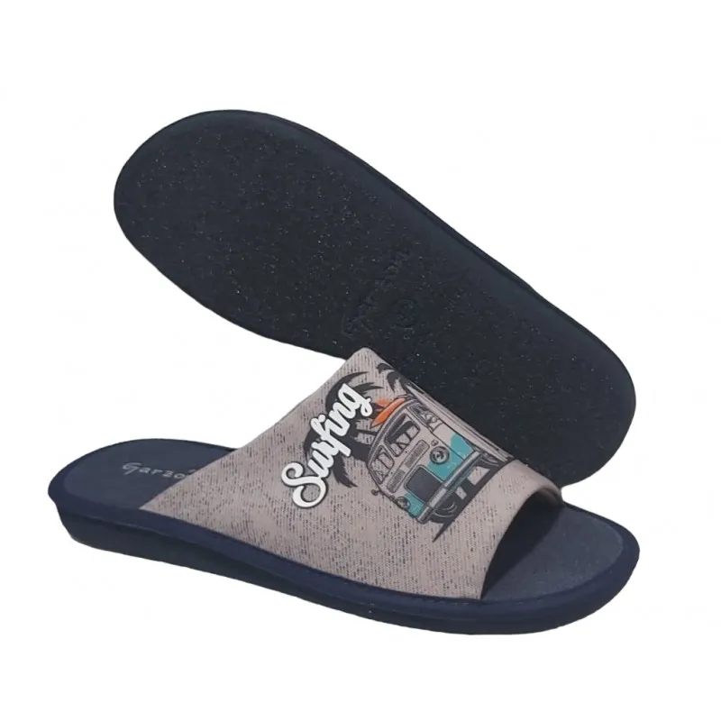 ZAPATILLAS ESTAR POR CASA DE HOMBRE VERANO SURFING GRISJEANS. GARZóN