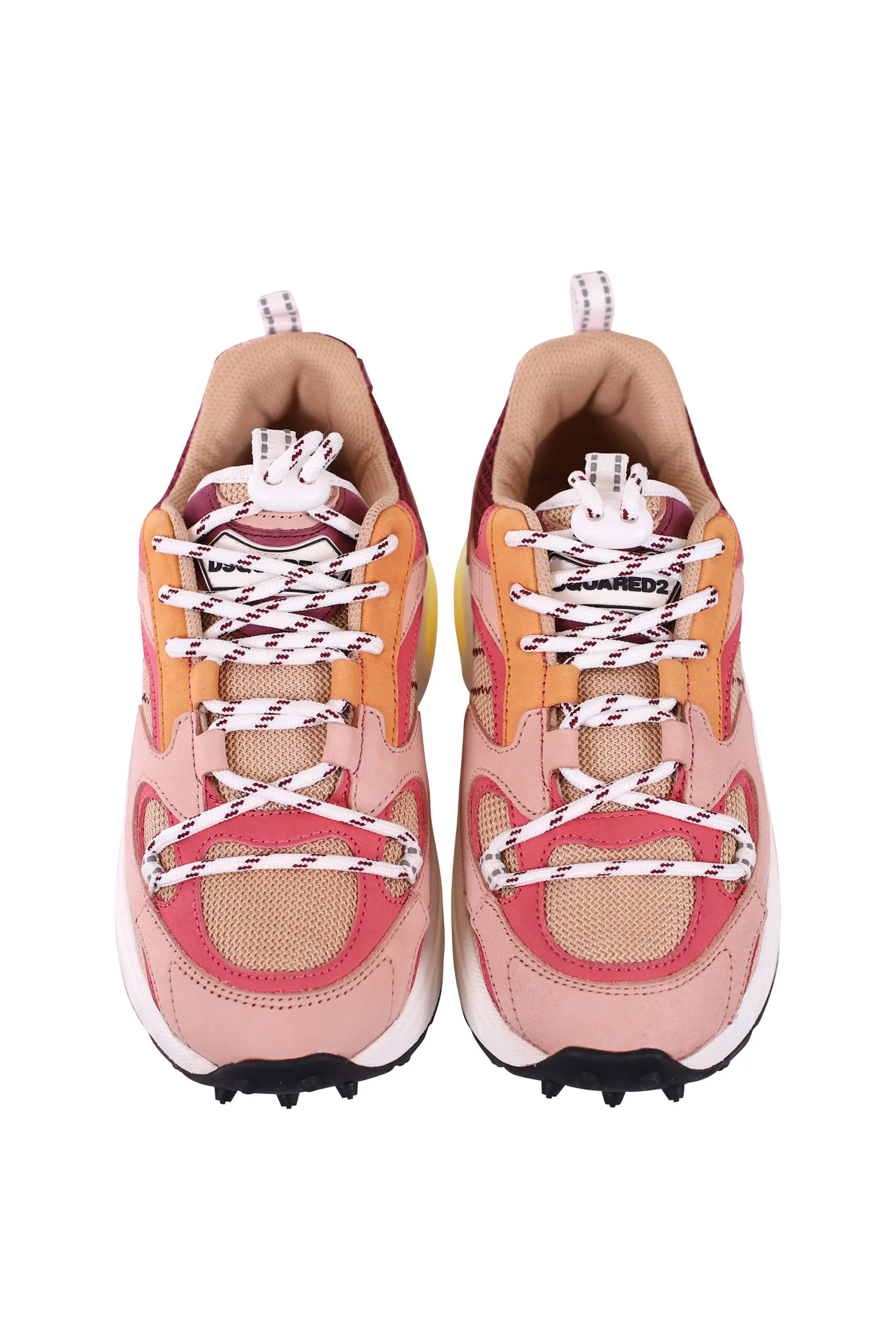 Zapatillas multicolor rosa con camara de aire amarilla