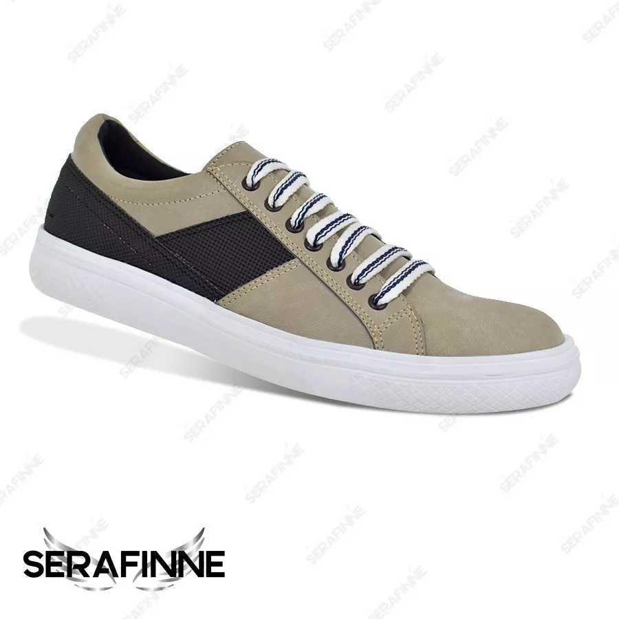 Zapatillas Urbana Cuero Simil Liviana Hombre Wolf 419