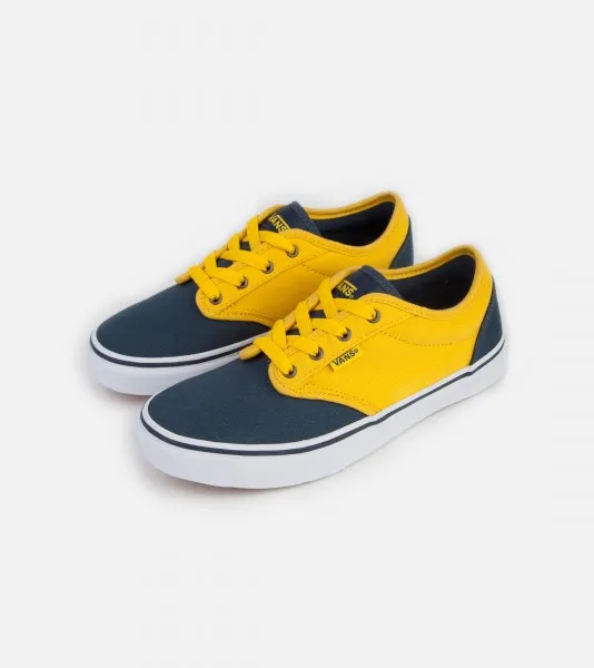 Zapatillas VANS Skate confortables chico/niño Atwood (2 Tone) Blue/Yelow Mod. VN0A349PMIQ amarilla y azul lona