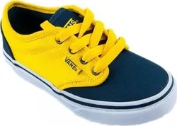 Zapatillas VANS Skate confortables chico/niño Atwood (2 Tone) Blue/Yelow Mod. VN0A349PMIQ amarilla y azul lona