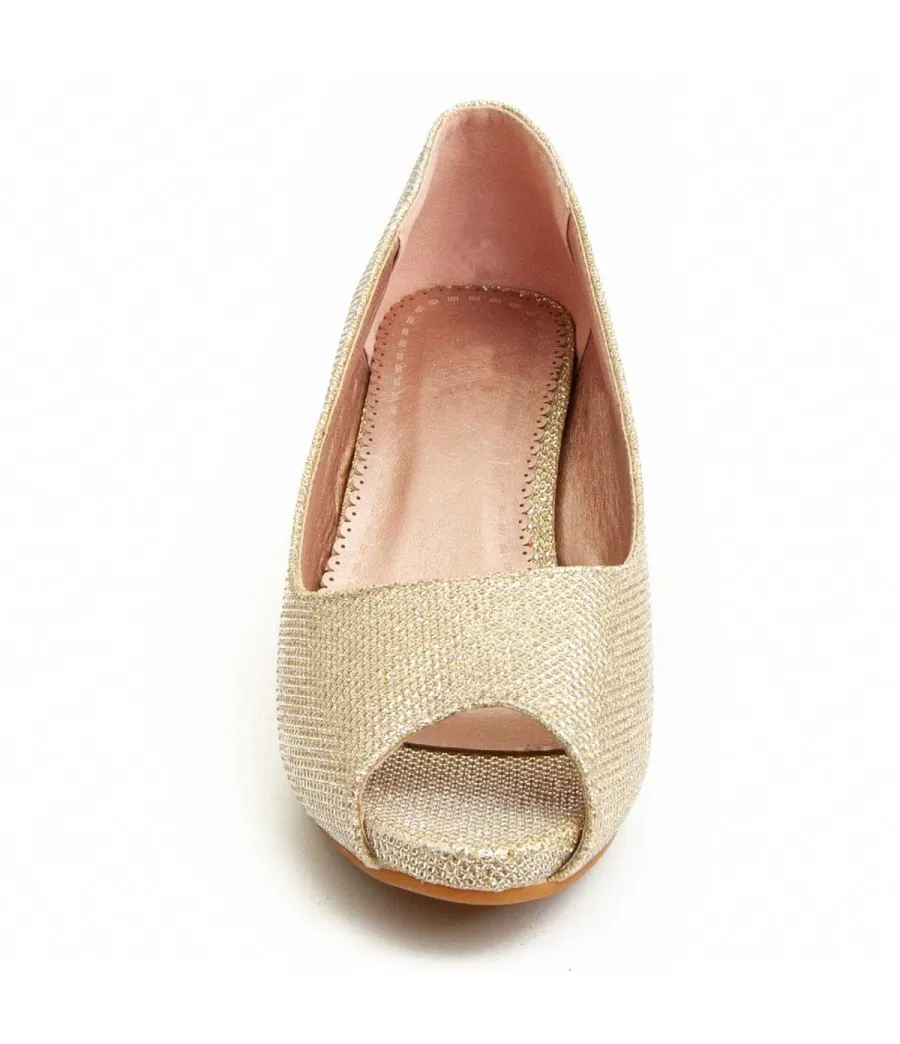 Zapato De Tacón Para Mujer.  Montevita  Unne72  92384 Dorado