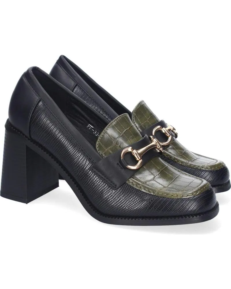 Zapatos de tacón PUNTOSALAO  de Mujer MOCASINES DE TACON COMODO ELEGANTES PARA MUJER COLOR VERDE F  VARIOS COLORES