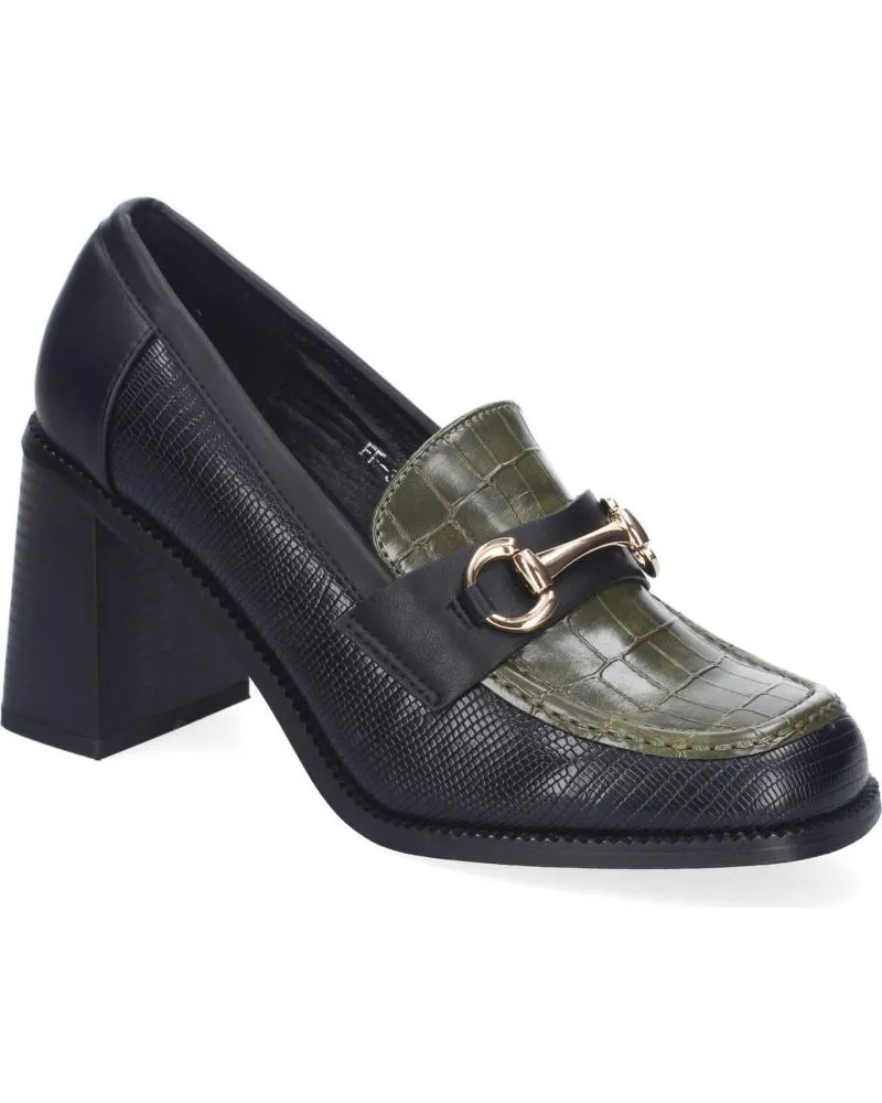 Zapatos de tacón PUNTOSALAO  de Mujer MOCASINES DE TACON COMODO ELEGANTES PARA MUJER COLOR VERDE F  VARIOS COLORES