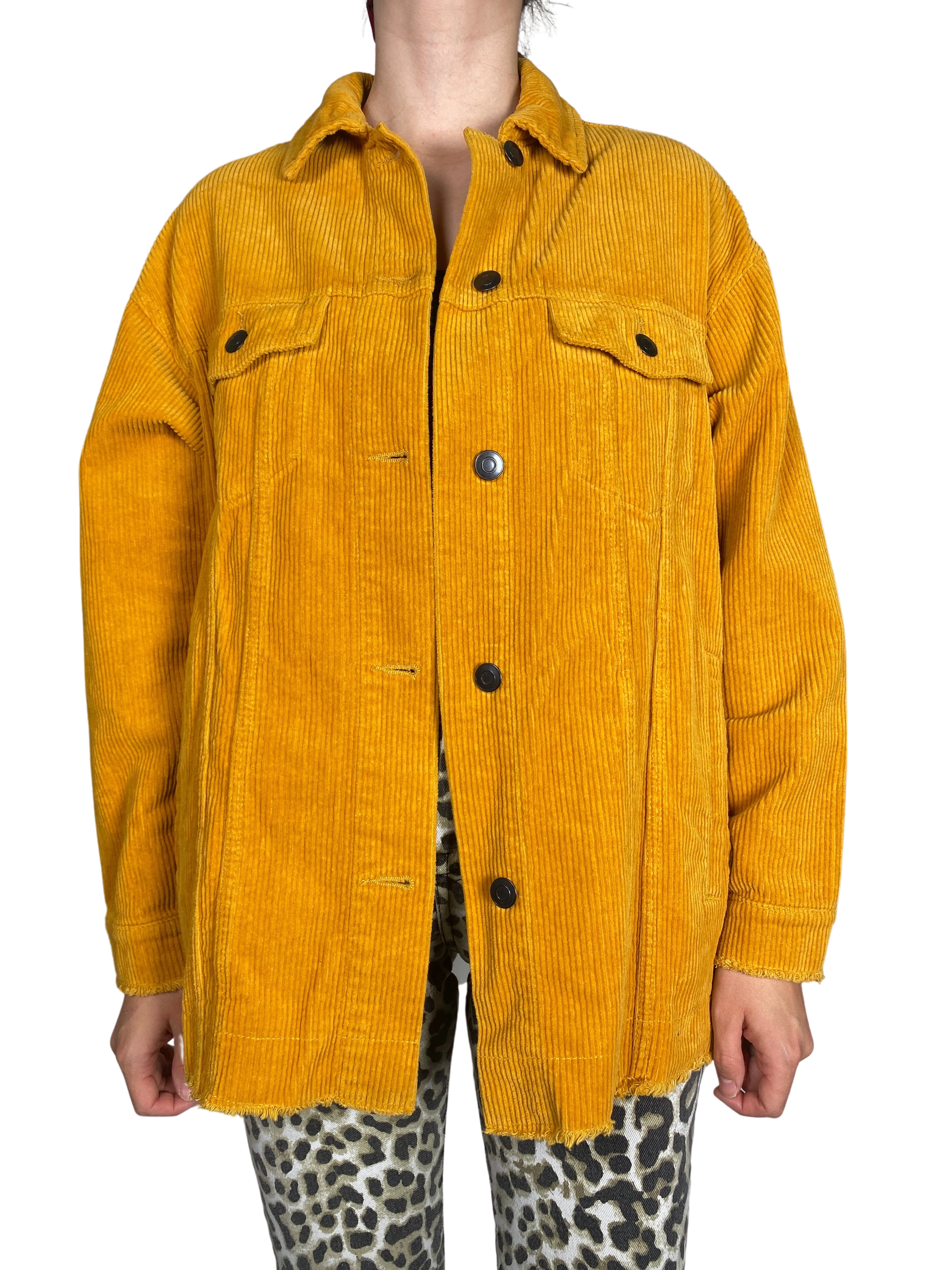 ZARA Chaqueta Cotelé Amarilla