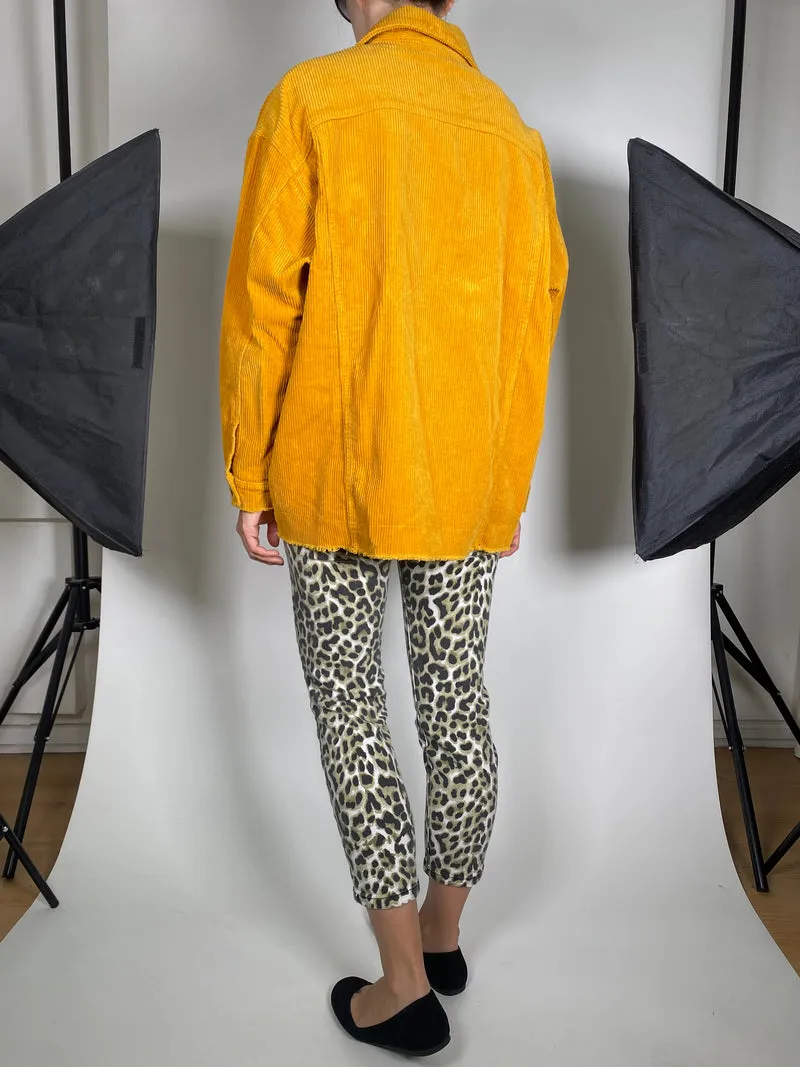 ZARA Chaqueta Cotelé Amarilla